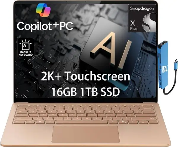 Anniversary Celebration while stocks last:Microsoft Surface Laptop 7 AI Copilot+ PC for Business (13.8" 2K+ Touchscreen, Snapdragon X Plus (> Intel i7-1355U), 16GB, 1TB SSD)... - Image 3