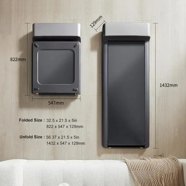 Big Summer Sale Limited Time Offer AED 99د.إ:KingSmith WalkingPad P1 Folding Treadmill Ultra Slim Electric Foldable Treadmill Smart Fold Walking Pad Portable Safety Non Holder... - Image 2