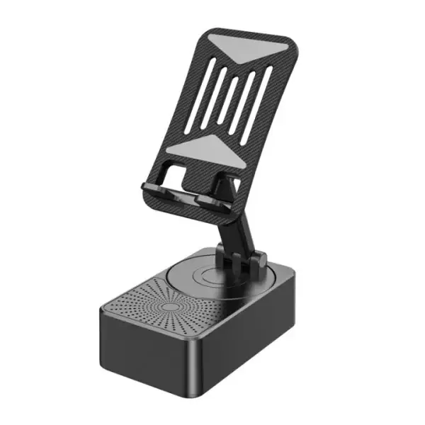 Bluetooth Speaker With Phone Stand 360º Rotating Mobile Phone Holder Anti-Slip Base Bluetooth Audio 5000mAh Power Bank Bracket - Image 8