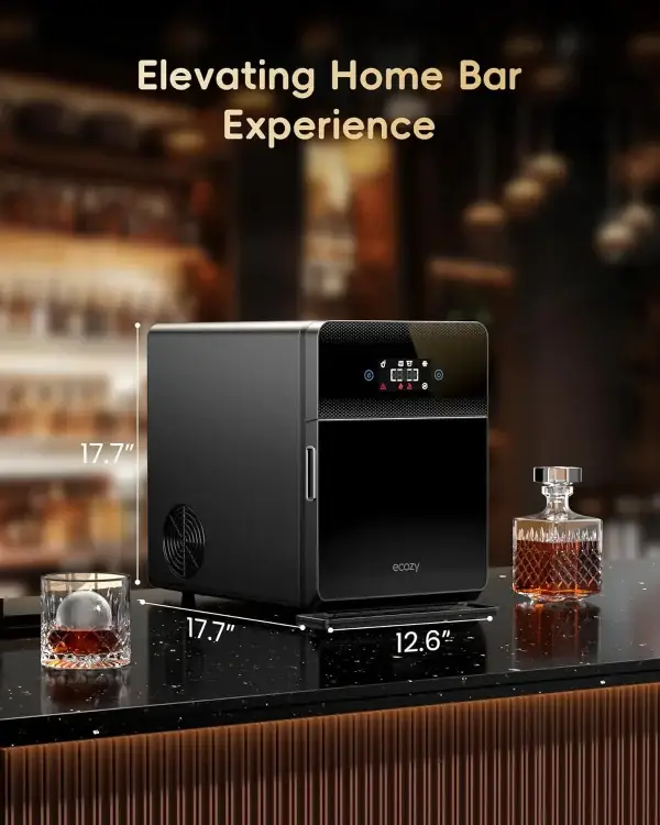Clear Ice Ball Maker with CrystalRocks Technology, 4 pcs in 40 Mins, 144 pcs/Day, Sphere Ice Maker with Enhanced Insulation, Automatic Water Supply, Self-Cleaning for Whiskey &... - Image 2