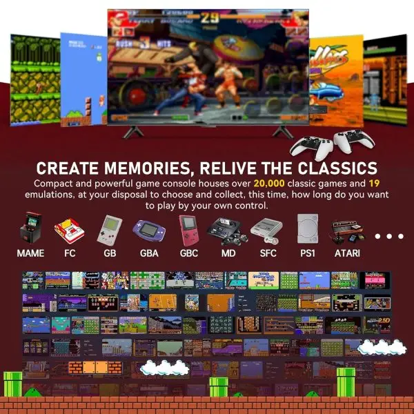 Exclusive for New Users:BADGOAL 2025 New Retro Game Console, Nostalgia Gaming Stick, Classic Video Games with 4K HDMI, 20,000+ Games and 19 Emulators, Upgraded Dual 2.4G... - Image 3