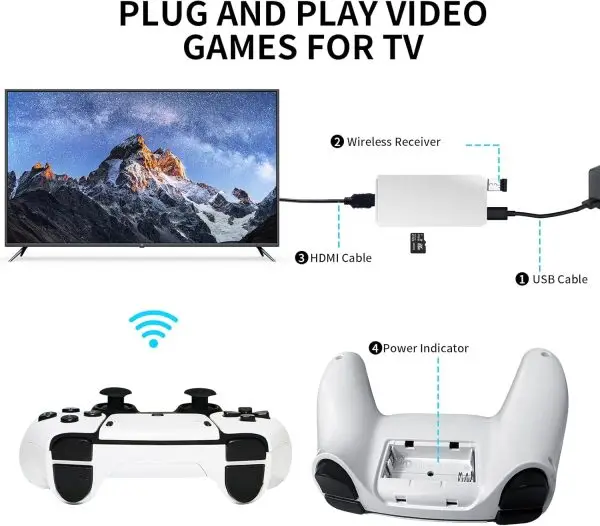 Exclusive for New Users:BADGOAL 2025 New Retro Game Console, Nostalgia Gaming Stick, Classic Video Games with 4K HDMI, 20,000+ Games and 19 Emulators, Upgraded Dual 2.4G... - Image 6