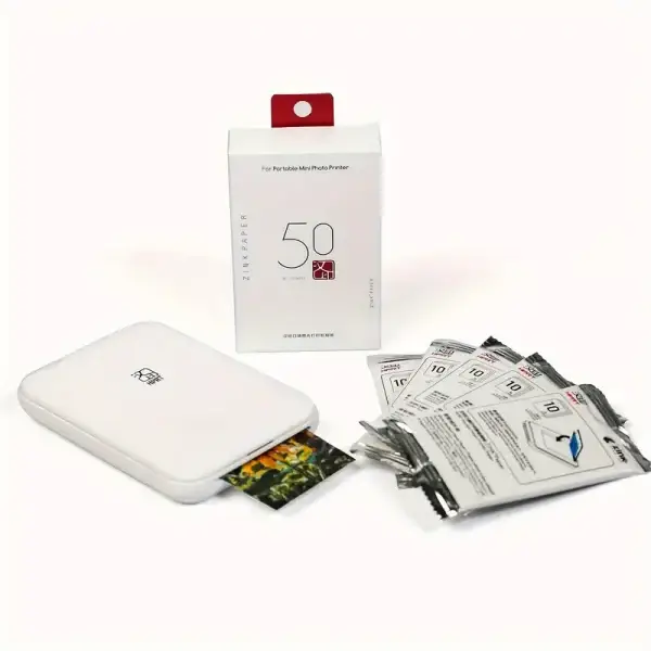 HPRT MT53 Mini Impressora que Imprime Fotos Coloridas Mini impresora portatil Impressora Fotográfica,Photo Printer + 50 Sheets Of Photo Paper - Image 7