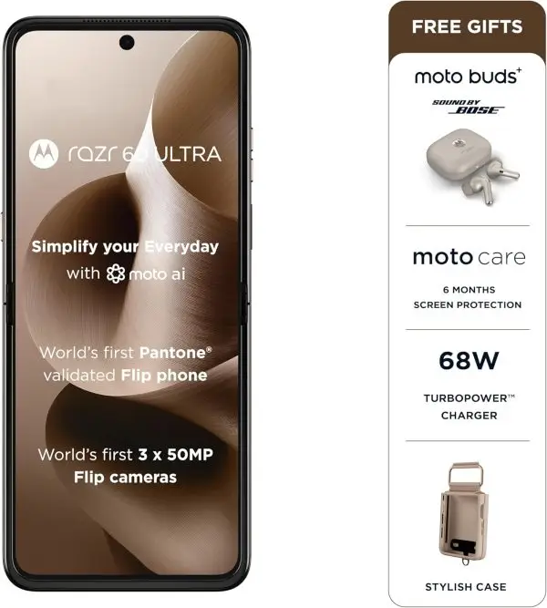 Limited benefits, first come first served:MOTOROLA Razr 60 Ultra 5G, 16+16GB RAM Boost, 512 GB ROM, Snapdragon 8 Elite, 7.0"+ 4.0" pOLED Display, Titanium Hinge, TurboPower 68W,... - Image 5