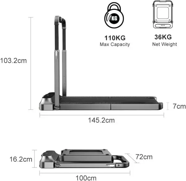 Limited-Time Sale for Summer Surprises AED 89د.إ:KingSmith WalkingPad R2 Foldable Treadmill Running and Walking 2 in 1 Walking Pad With Manual Automatic Non-Slip Small Portable... - Image 3