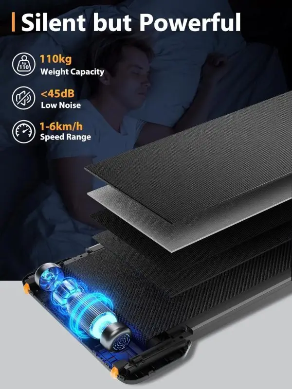 Limited-Time Sale for Summer Surprises AED 89د.إ:KingSmith Walkingpad Z1 Folding Treadmill Ultra Slim Electric 180°Foldable Treadmill Smart Fold Walking Pad Portable Safety Non... - Image 5