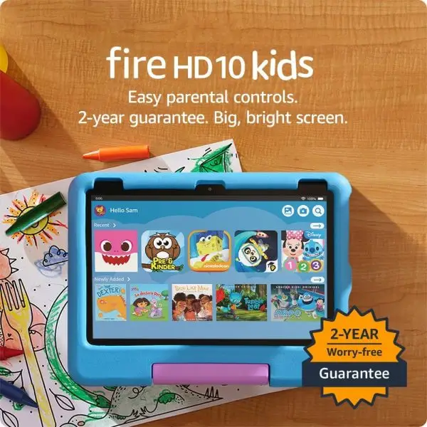 Limited-Time Sale for Summer Surprises AED 99د.إ:Fier HD 10 Kids tablet 32 GB (newest gen) | ages 3–7, includes ads-free books, games, apps and videos that children love, 10.1"... - Image 3