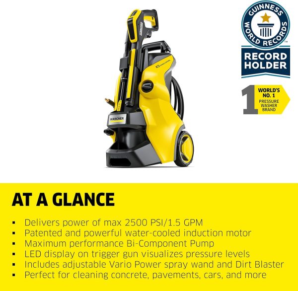 Limited-Time Sale for Summer Surprises AED 99د.إ:Kärcher Pressure Washer, K5 Power Control, Max 2500 PSI, 32 ft. Hose, 2 Spray Wands - 1.55 GPM - Image 7