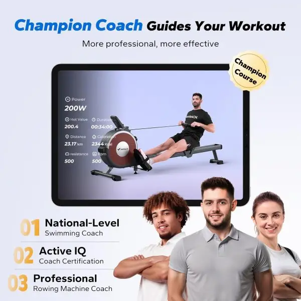 Limited-Time Sale for Summer Surprises AED 99د.إ:MERACH Rowing Machines for Home, Magnetic Rowing Machine with 16 Levels, Rower Machine of Quiet Resistance, Dual Slide Rail with... - Image 4