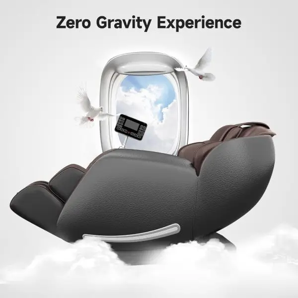 Limited-Time Sale for Summer Surprises AED 99د.إ :Real Relax Massage Chair Favor-06, Full Body Zero Gravity SL-Track Shiatsu Massage Recliner Chair with APP Control, Brown - Image 5