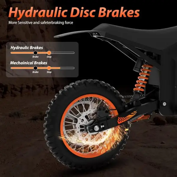Limited-Time Sale for Summer Surprises AED 99د.إ :Soleil01 Electric-Dirt-Bike for Teens Adults, 14"/12" Fat Tire 2000W Electric-Motorcycle with 48V 21AH Battery Ebike 37MPH... - Image 3