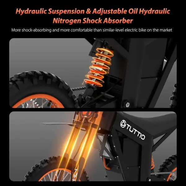 Limited-Time Sale for Summer Surprises AED 99د.إ :Soleil01 Electric-Dirt-Bike for Teens Adults, 14"/12" Fat Tire 2000W Electric-Motorcycle with 48V 21AH Battery Ebike 37MPH... - Image 7