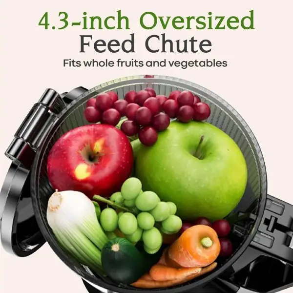 Summer Final Clearance Just AED 89د.إ:Cold Press Juicer, 200W Slow Juicer 4.3" Large Feed Chute Fit Whole Fruits Vegetables | Upgraded Auger | Tritan Material | BPA Free | Juice... - Image 3