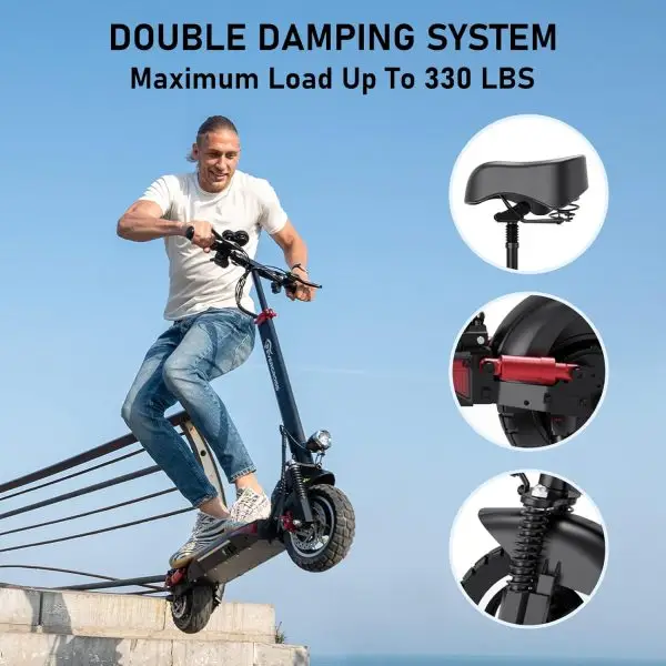 Summer Final Clearance Just AED 99د.إ:EVERCROSS H5 Electric Scooter, Electric Scooter for Adults with 800W Motor, Up to 45KM/H & 40KM-10'' Solid Tires, Scooter for Adults with... - Image 3