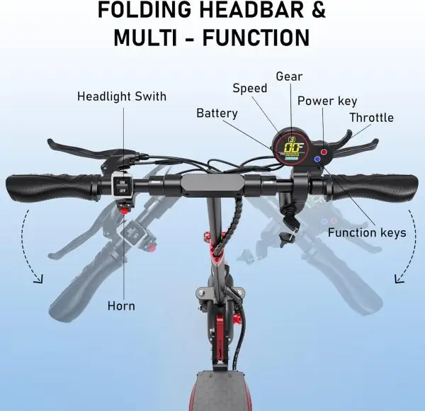 Summer Final Clearance Just AED 99د.إ:EVERCROSS H5 Electric Scooter, Electric Scooter for Adults with 800W Motor, Up to 45KM/H & 40KM-10'' Solid Tires, Scooter for Adults with... - Image 4
