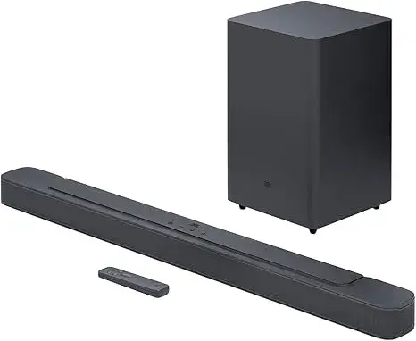 Exclusive for New Users:JBL Bar 2.1 Deep Bass (MK2) 2.1 Channel Soundbar with Wireless Subwoofer, 300W Total Power, Immersive Surround Sound, Built-In Dolby, Bluetooth