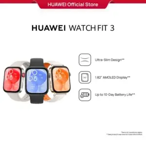 [Today Only Free Shipping]HUAWEI WATCH FIT 3 Smartwatch, 1.82" AMOLED Display, Ultra-Slim Design, All-Round Fitness Management, Comprehensive Health Management, Durable Battery...