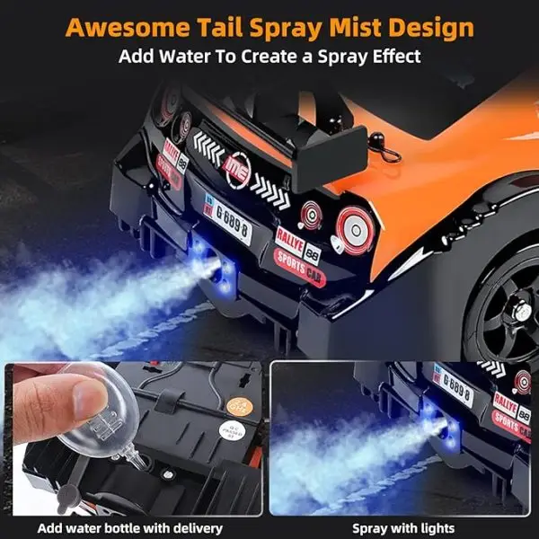 While Stocks Last:RC Drift Car 2.4GHz 1:16 Scale 4WD High Speed Remote Control Cars Vehicle with LED Lights Two Batteries and Drifting Tires Racing Sport Toy Cars for Adults... - Image 2