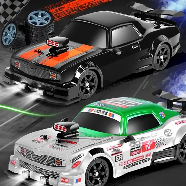 While Stocks Last:RC Drift Car 2.4GHz 1:16 Scale 4WD High Speed Remote Control Cars Vehicle with LED Lights Two Batteries and Drifting Tires Racing Sport Toy Cars for Adults... - Image 3