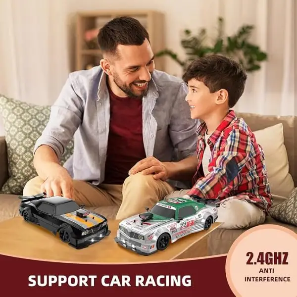 While Stocks Last:RC Drift Car 2.4GHz 1:16 Scale 4WD High Speed Remote Control Cars Vehicle with LED Lights Two Batteries and Drifting Tires Racing Sport Toy Cars for Adults... - Image 4