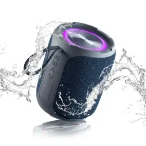 While Stocks Last：YEAHBOX Portable Speaker with Stereo Wireless, IPX7 Waterproof Speaker with 4-in 1 BT/Aux/TF-Card/U Disk Input, Wireless Speaker for...